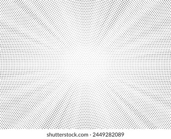 Halftone gradient sun rays pattern. abstract halftone vector dots background. monochrome dots pattern. pop art, comic small dots. star rays halftone poster. shine, explosion. sunrise rays background.	
