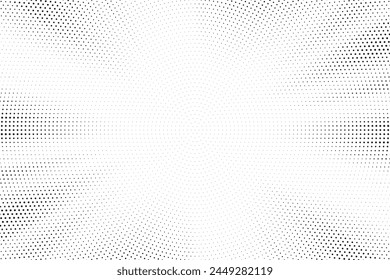 Fondo abstracto de los puntos del Vector del semitono. patrón monocromo de los puntos. arte pop, puntos Pequeños cómicos. afiche de los rayos de la estrella del semitono. brillo, explosión. fondo de los rayos del sol.	