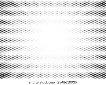 Halftone gradient sun rays pattern. Abstract halftone color dots background. Red pop art, comic small dots. star rays halftone poster. shine, explosion. sunrise rays background.