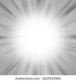 Halftone gradient sun rays pattern. Abstract halftone color dots background. Red pop art, comic small dots. star rays halftone poster. shine, explosion. sunrise rays background.	