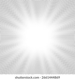 Padrão de raios solares com gradiente de meio-tom. Fundo de pontos de cor de meio-tom abstrato. Red pop art, cômico pontos pequenos. estrela raios meio tom cartaz. brilho, explosão. raios do nascer do sol fundo.