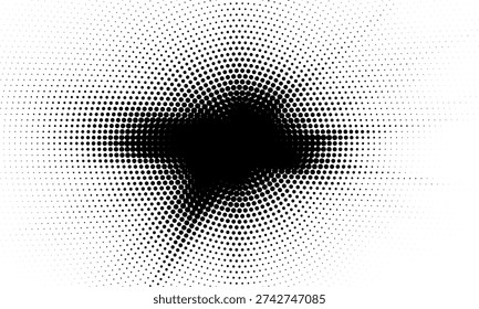 Halftone gradient sun rays pattern. Abstract halftone color dots background. Red pop art, comic small dots. star rays halftone poster. shine, explosion. sunrise rays background.
