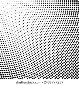 Halftone gradient texture square. Geometric dot pattern