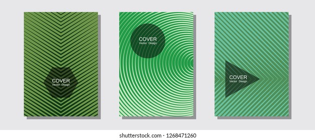 Halftone gradient texture vector cover layouts. Corporate catalogs. Halftone lines music poster background. Scientific style mix. Multiple lines cool gradient texture backgrounds.