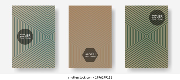 Halftone gradient texture vector cover layouts. Technicolor composition. Halftone lines annual report templates. Simple book covers. Multiple lines cool gradient texture backgrounds.