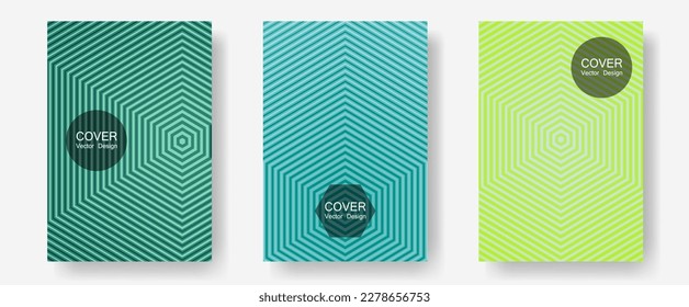 Halftone gradient texture vector cover layouts. Music placards. Halftone lines annual report templates. Minimalistic journals. Multiple lines cool gradient texture backgrounds.