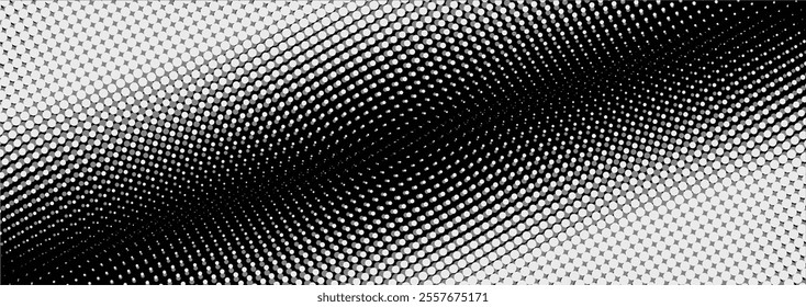 Halftone gradient texture vector illustration - dotted polka dot background with grunge overlay.