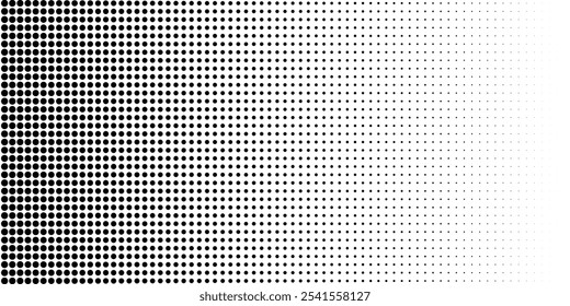 Halftone gradient vector background. From light to dark dots. eps 10