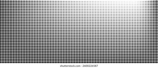 Halftone gradient vector background. From light to dark dots. vector ilustration

