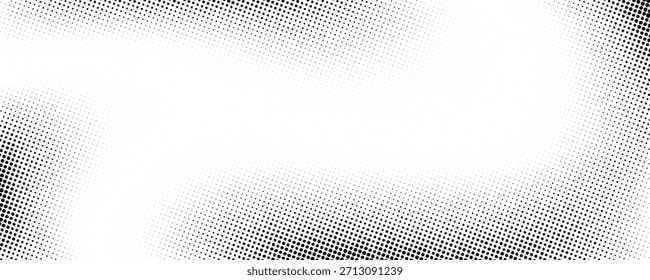 Halftone grain noise gradient texture. Black and white fading sand grit wallpaper. Aged grunge pixelated backdrop. Vector rasterized dotted dirt background. Anime or manga style comic overlay cover