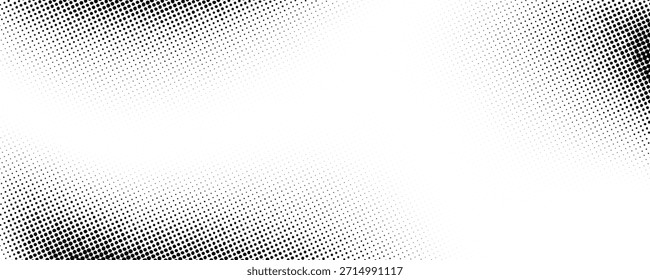 Halftone grain noise gradient texture. Black and white fading sand grit wallpaper. Aged grunge pixel backdrop. Vector rasterized dotted dirt background. Anime or manga style comic overlay cover