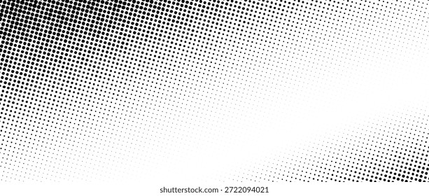 Textura de gradiente de ruído de grão de meio-tom. Papel de parede de areia desbotante preto e branco. Fundo de pixel grunge envelhecido. Fundo de sujeira pontilhado rasterizado do vetor. Capa antiga de sobreposição de quadrinhos em estilo anime ou mangá