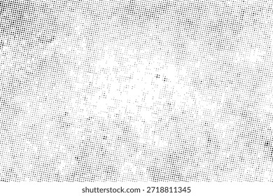 Fondo de textura de grano de semitono Antiguas Grunge Vector superpuesto punteado.