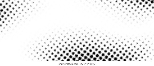 Halftone grainy noise gradient texture. Black and white fading sandy grit wallpaper. Aged grunge pixelated backdrop. Vector rasterized dotted dirt background. Anime or manga style comic overlay cover