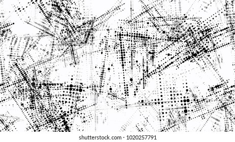 Halftone Grainy Texture with Grunge Dots and Spots. Rough Grungy Seamless Pattern Design. Dirty Weathered Style Texture. Grainy Print Design Pattern.