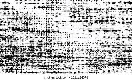 Halftone Grainy Texture with Grunge Dots and Spots. Retro Spotted Seamless Pattern. Overlay Grainy Style Texture. Broken, Rusty Print Design Pattern.