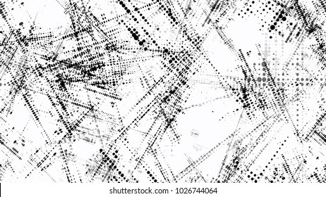 Halftone Grainy Texture with Grunge Dots and Spots. Retro Spotted Seamless Pattern. Scatter Style Texture. Noise Fashion Print Design Pattern.