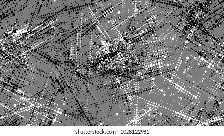 Halftone Grainy Texture with Grunge Dots and Spots. Rough Grungy Seamless Pattern Design. Scatter Style Texture. Broken, Rusty Print Design Pattern.