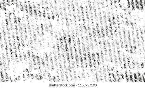 Halftone Grainy Texture with Grunge Dots and Spots. Distressed Grungy Pattern Design. Dirty Weathered Style Texture. Black and White Broken, Spotted Print Design Pattern.