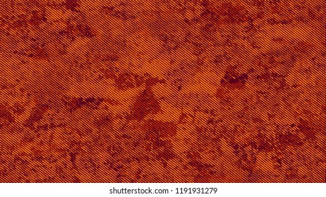 Halftone Grainy Texture with Grunge Dots and Spots. Vintage Dotted Pattern. Dirty Weathered Style Texture. Orange and Brown Broken, Spotted Print Design Background.