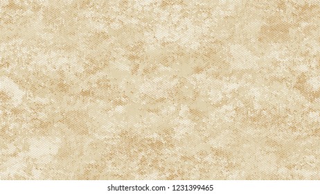 Halftone Grainy Texture with Grunge Dots and Spots. Cartoon Retro Vector Pattern. Splatter Style Texture. Beige Broken, Spotted Print Design Pattern.
