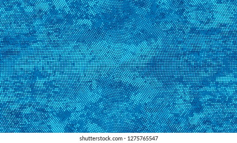 Halftone Grainy Texture with Grunge Dots and Spots. Retro Spotted Pattern. Splatter Style Texture. Blue Broken, Spotted Print Design Pattern.