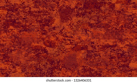 Halftone Grainy Texture with Grunge Dots and Spots. Vintage Dirty Dotted Pattern. Overlay Grainy Style Texture. Orange and Brown Broken, Spotted Print Design Pattern.