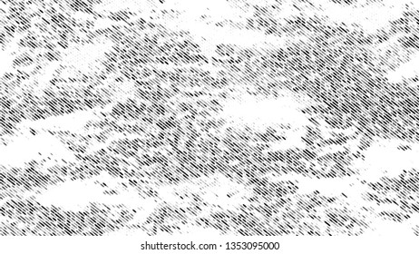 Halftone Grainy Texture with Grunge Dots and Spots. Rough Grungy Pattern Design. Dirty Weathered Style Texture. Black and White Noise Fashion Print Design Background.