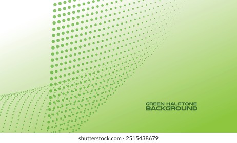 Halftone green background with gradient for backdrop or presentation