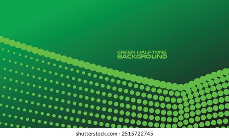 Halftone green background with gradient for backdrop or presentation