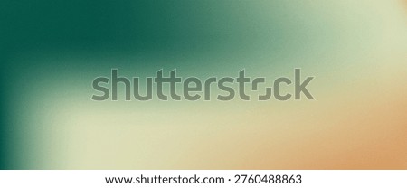 Halftone green beige stippled gradient pattern. Sand dust speckles teal orange noise texture background. Grit gradation effect. Vector noise sand dots textures bg.