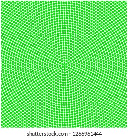 Halftone of green, halftone dots on a white background