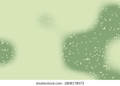 Halftone green gradient cloud formations with dotted patterns greengradient dottedpatterns