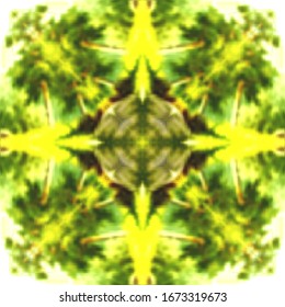 Comedor verde semitoneado, patrón de verano. Estilo vintage del dibujo. Textura gruesa. Tarjeta de felicitación festiva. Antecedentes artísticos abstractos. Patrón simétrico moderno. Fondo de arte festivo. Elemento vectorial creativo.