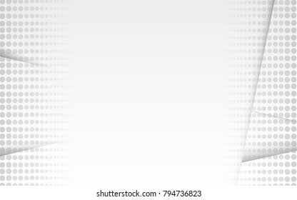 Halftone grey abstract background. Modern design halftone template for web site, flyer,digital presentation, cover and magazine.Abstract halftone grey concept for brochure, backdrop and space for text