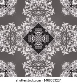 Halftone grey ornament, winter pattern. Drawing vintage style. Grunge texture. Festive greeting card. Abstract art background. Modern symmetric pattern. Festive art backdrop. Creative vector element