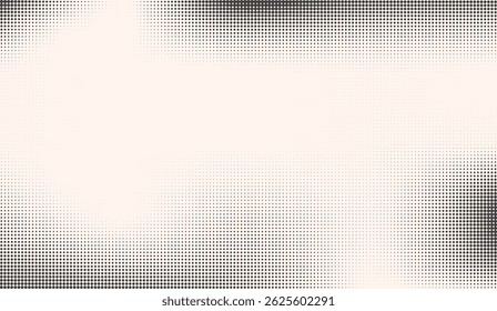 Textura de rejilla de semitono en rosa claro y gris con puntos degradados para diseño de fondo moderno, Ilustración vectorial para estilo retro y uso de patrón Abstractas