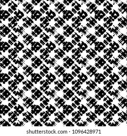 Halftone grunge background. Black and white abstract pattern. Small circles background. Vector image.
