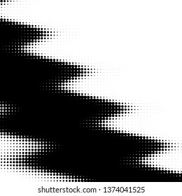 Halftone grunge background. Black and white abstract pattern. Small circles background. Vector image.