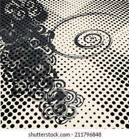 Halftone grunge background . Vector illustration.