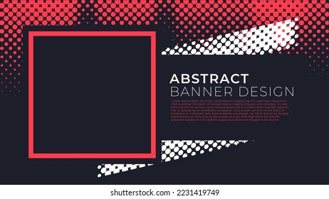 Vector de diseño de pancartas de color gris medio, concepto de fondo de dos tonos con fotograma y espacio de copia para personalizar su contenido