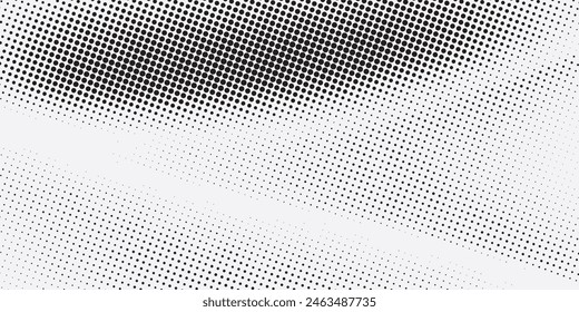 Halftone grunge banner design vector, twotone background concept with frame