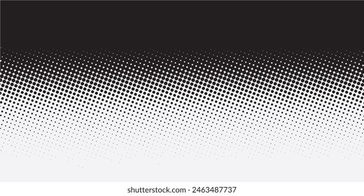 Halftone grunge banner design vector, twotone background concept with frame