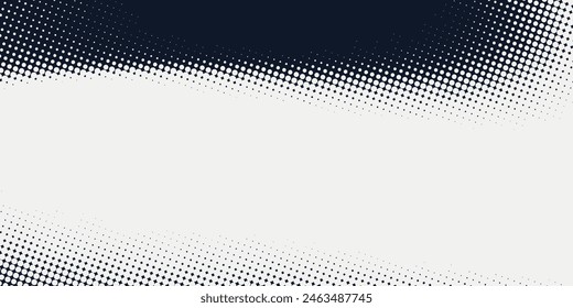 Halftone grunge banner design vector, twotone background concept with photo frame and copy space