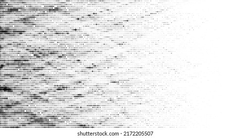 Halftone grunge bitmap texture. Comic style pixel grain background. Pop art faded textured frame. Speckle gradient effect. Dotted particles print wallpaper. Pixelated backdrop.