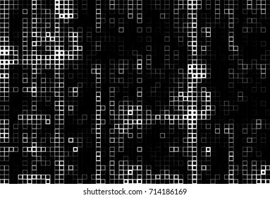 Halftone grunge black white. Abstract vector texture for print and design. The black squares of different sizes on a white background