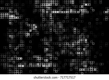 Halftone grunge black white. Abstract vector texture for print and design. The black squares of different sizes on a white background
