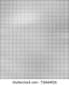 Halftone grunge black white. Abstract vector texture for print and design. The black squares of different sizes on a white background