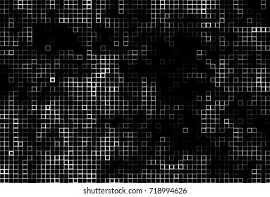 Halftone grunge black white. Abstract vector texture for print and design. The black squares of different sizes on a white background