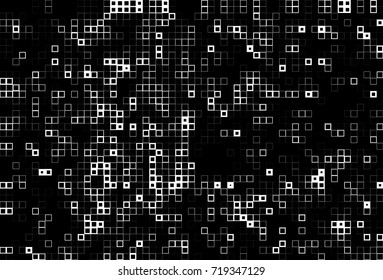 Halftone grunge black white. Abstract vector texture for print and design. The black squares of different sizes on a white background